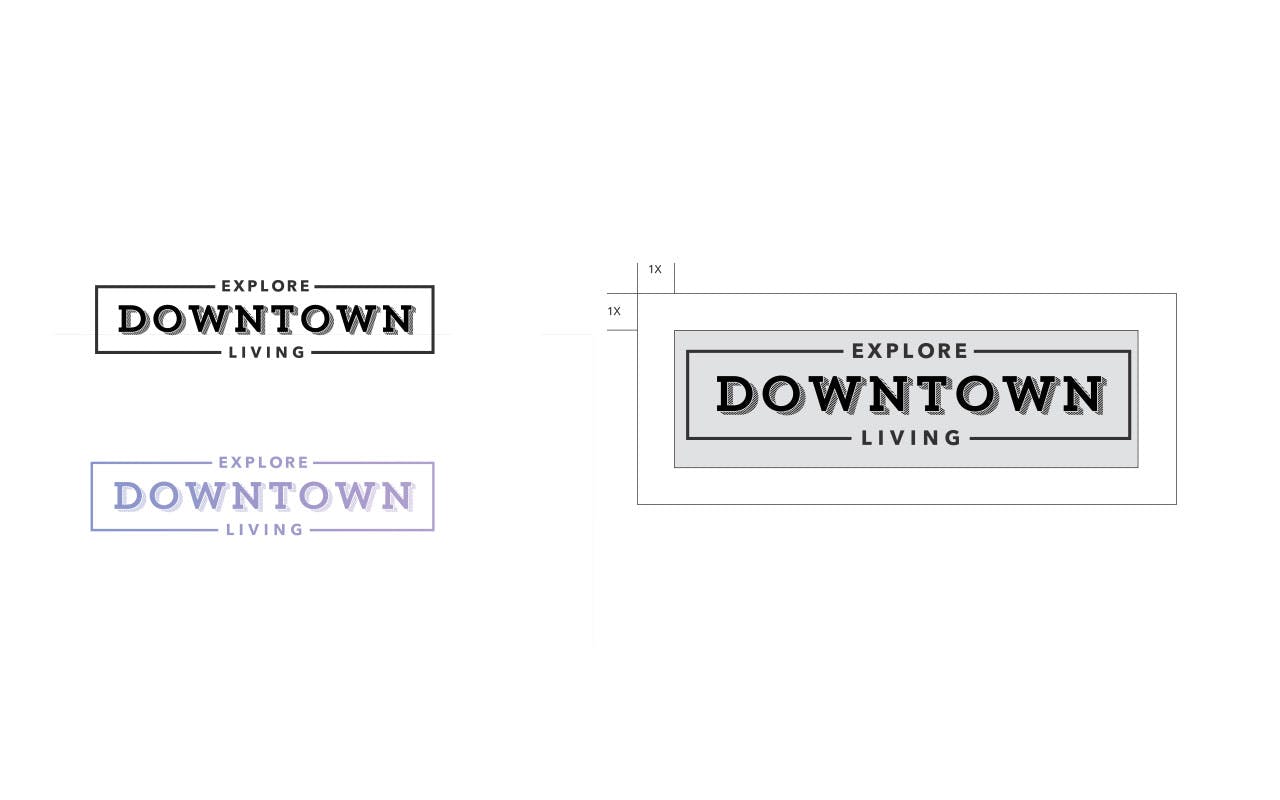 Explore Downtown Living — Brand system